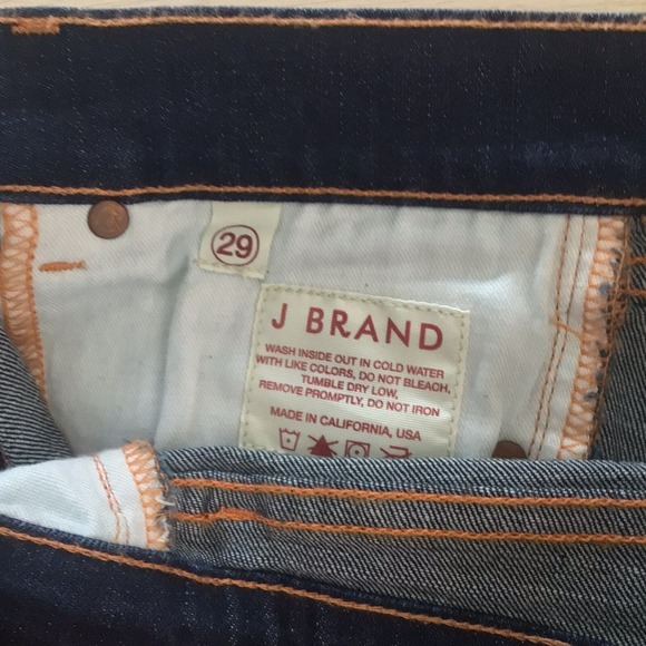 J BRAND Women Dark Wash Straight Leg Jeans Size 29 Ink Dark wash - Picture 9 of 9
